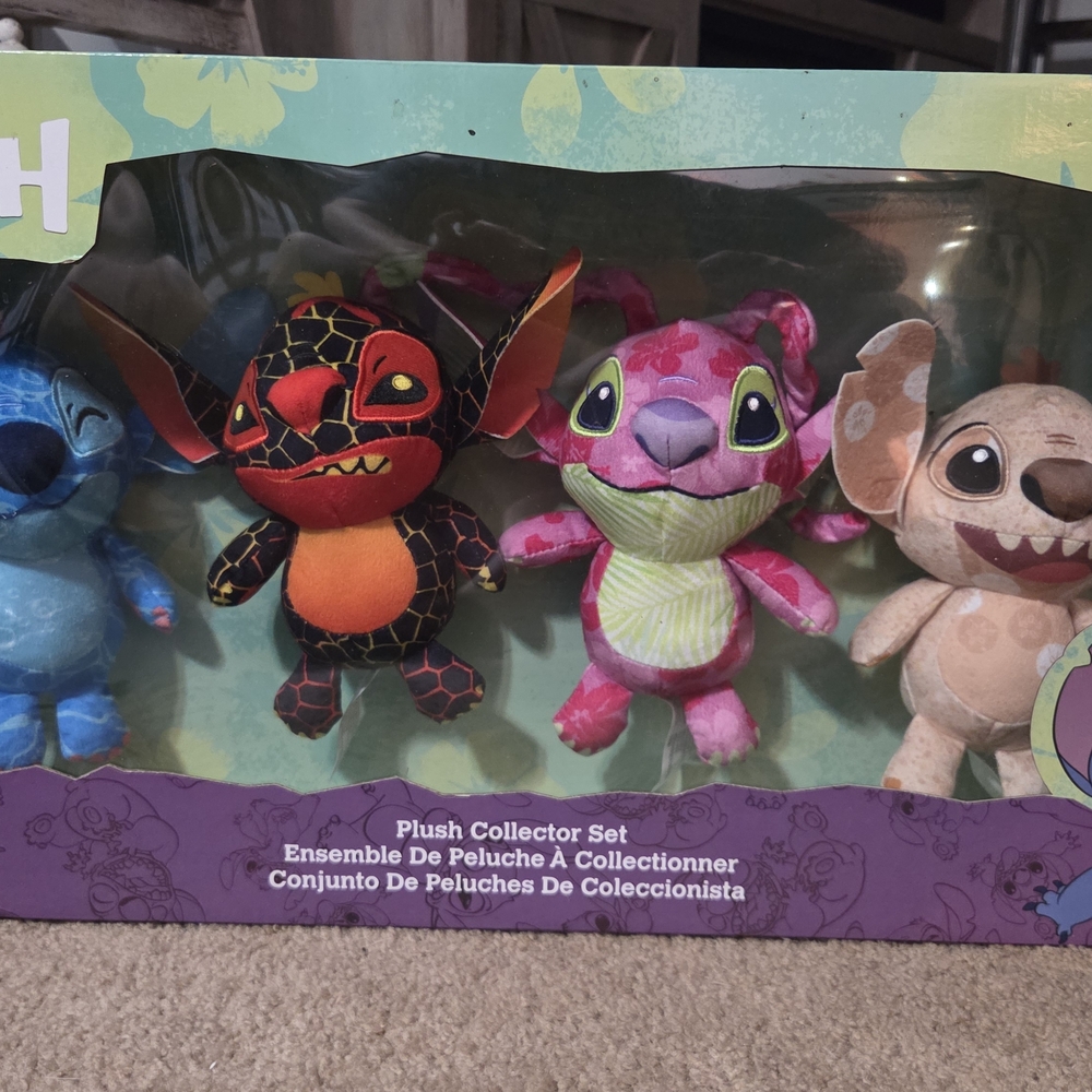 Stitch Plush Collector Set - Blue, Orange, Pink, Tan
